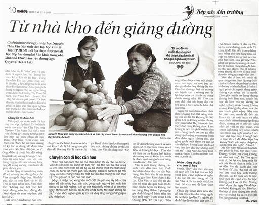 [Gương mặt UELer] Từ nhà kho đến giảng đường