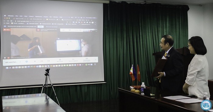 Lễ Ký kết thỏa thuận hợp tác (MOU) online giữa UEL và Đại học Panpacific (Philippines)