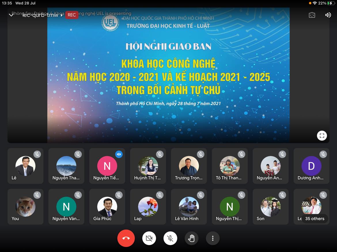 Hội nghị giao ban Khoa học công nghệ năm học 2020-2021 và kế hoạch 2021-2025 trong bối cảnh tự chủ