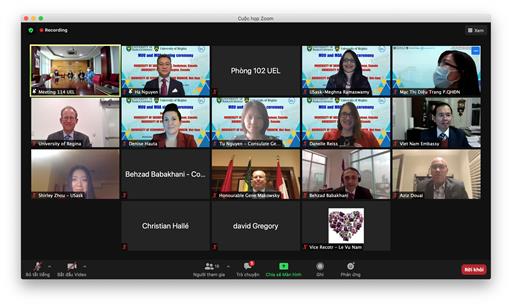 Lễ ký kết hợp tác giữa UEL cùng Trường đại học Saskatchewan và Trường Đại học Regina, Canada.