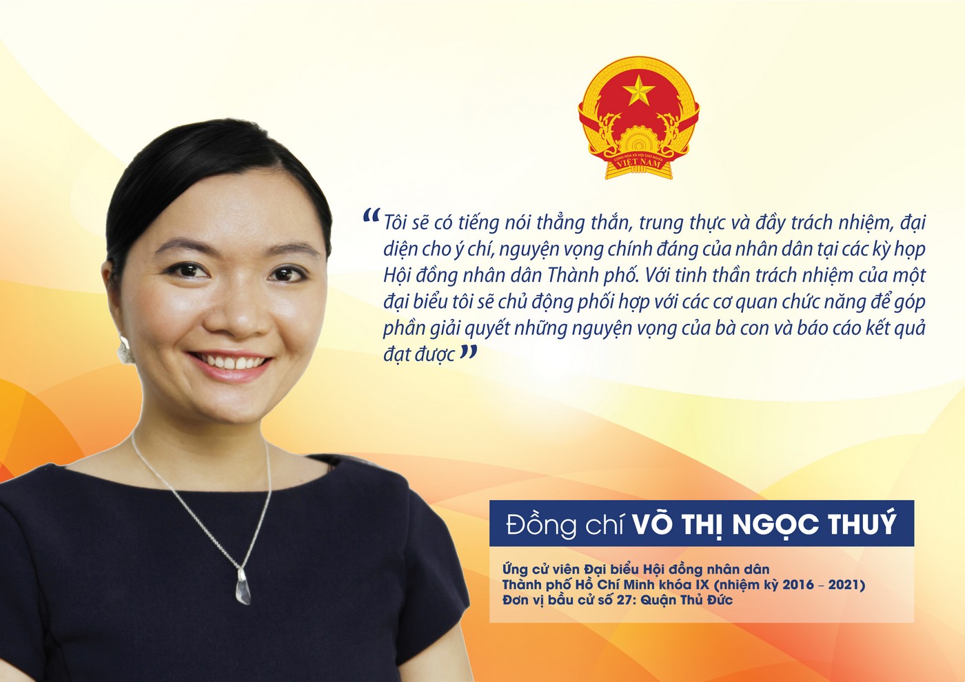 TS Võ Thị Ngọc Thúy - Trường ĐH Kinh tế - Luật, ứng cử viên Hội đồng nhân dân TP.HCM