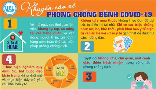 Những lưu ý về công tác phòng, chống dịch bệnh đối với viên chức, người lao động UEL