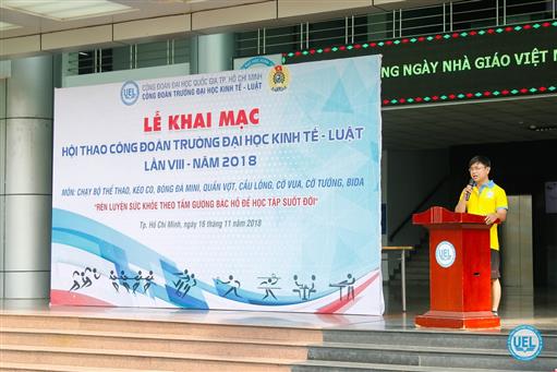 Khai mạc Hội thao Công đoàn Trường Đại học Kinh tế - Luật lần VIII - năm 2018