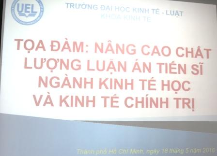 Tọa đàm "Nâng cao chất lượng luận án tiến sỹ ngành Kinh tế học và Kinh tế chính trị."