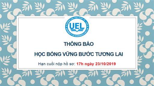 Thông tin học bổng "Vững bước tương lai" năm học 2019 - 2020