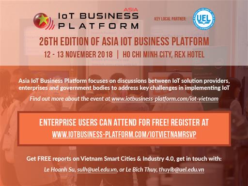 Thư mời tham dự Diễn đàn kinh doanh IoT châu Á - AIBP 2018