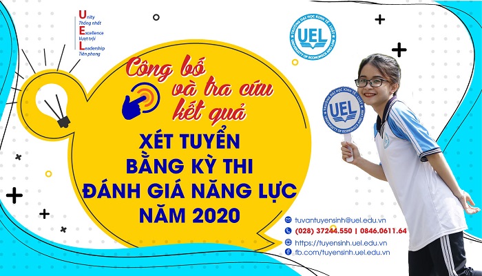 UEL công bố kết quả xét tuyển Kỳ thi Đánh giá năng lực ĐHQG TP.HCM năm 2020