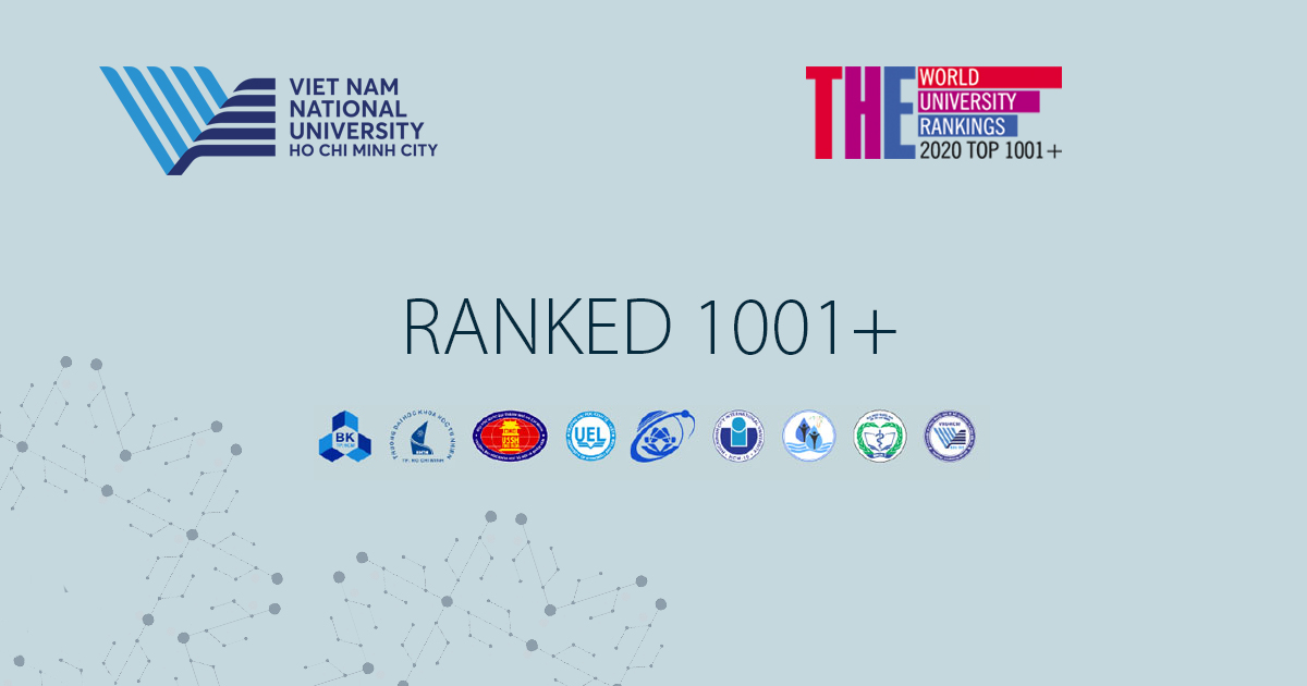 ĐHQG TP.HCM đứng trong top 1001+ trên bảng xếp hạng THE