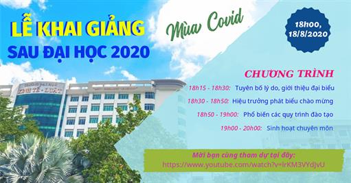 Lễ khai giảng và sinh hoạt đầu khóa trực tuyến sau đại học năm 2020