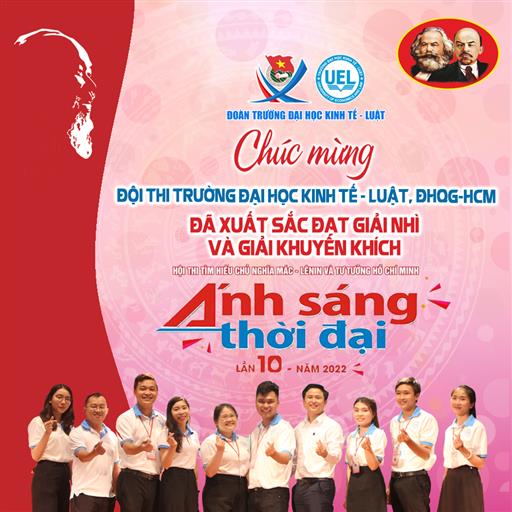 02  Đội tuyển Trường Đại học Kinh tế - Luật, ĐHQG-HCM xuất sắc đạt Giải Nhì và giải khuyến khích hội thi "Ánh sáng thời đại" năm 2022